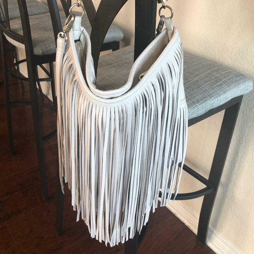 H & M boho style fringe purse